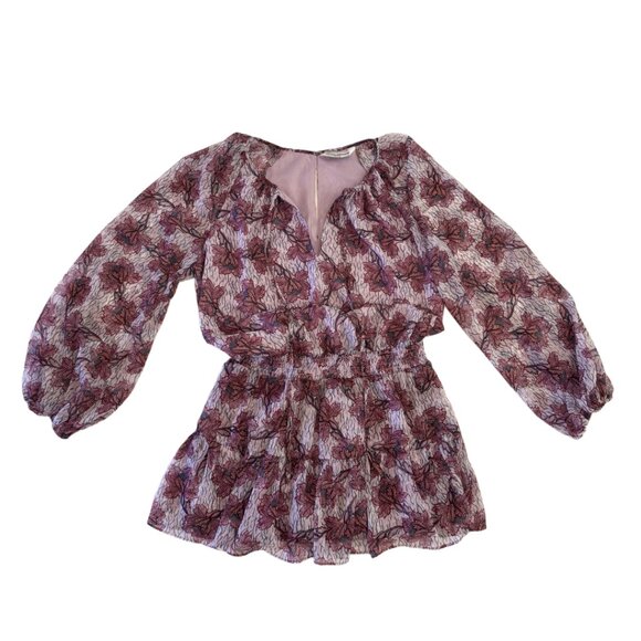 Amanda Uprichard Purple and Pink Floral Romper Dress (size XS) - Picture 1 of 3